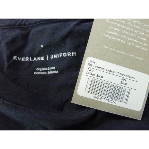 NWT Everlane Black Short Sleeve TShirt Uniform S Tee - Picture 4 of 5
